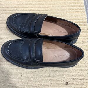 Madewell Bradley Lugsole Black Leather Loafers